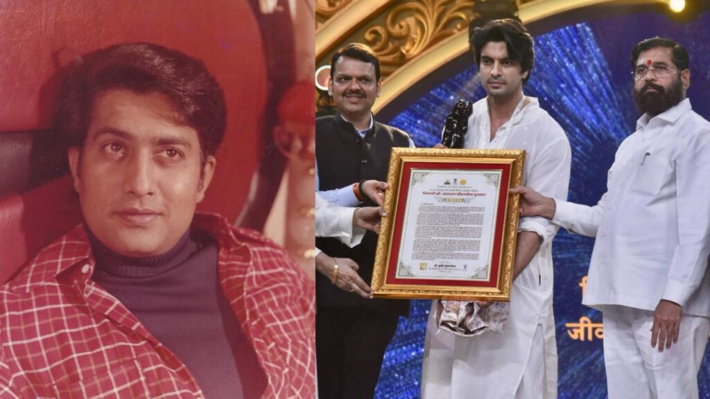 ravindra mahajani honoured by v shantaram