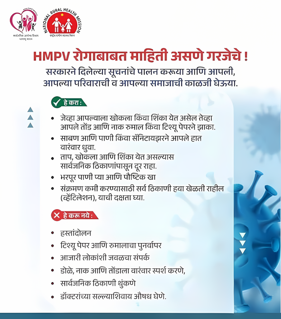 HMPV Virus: या विषाणूच्या संसर्गापासून बचाव करण्यासाठी काय करावे आणि काय करू नये 3 Human Metapneumovirus HPMV