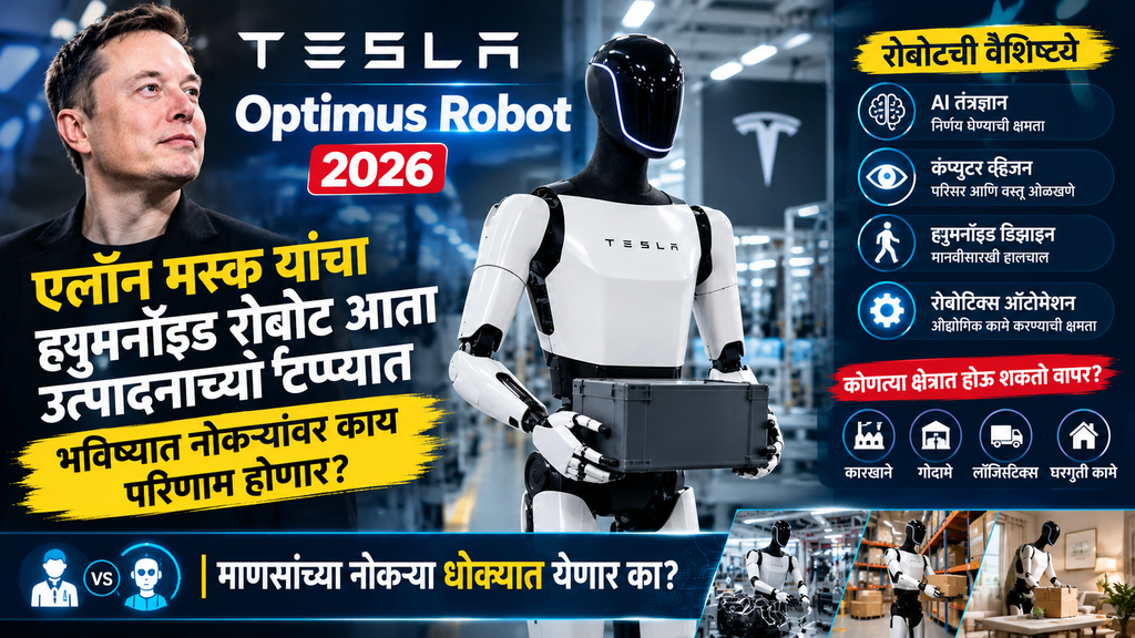 Tesla Optimus Robot 2026: एलॉन मस्क यांचा ह्युमनॉइड रोबोट आता उत्पादनाच्या टप्प्यात; भविष्यात नोकऱ्यांवर काय परिणाम होणार? 3 Tesla Optimus Robot 2026